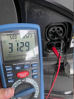 SET voor meten van isolatieweerstand van laadpoort EV en PHEV