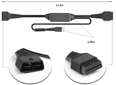 Topdon c&acirc;ble adaptateur DoIP pour Phoenix Lite 3, Phoenix Elite et Phoenix Plus 2