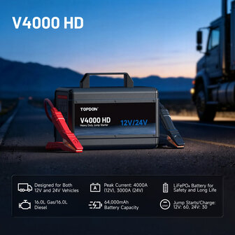Topdon V4000 HD startbooster
