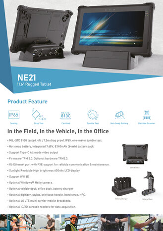 MSI tablet NE21 11,6 inch