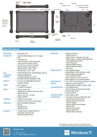 MSI tablet NE21 11,6 inch