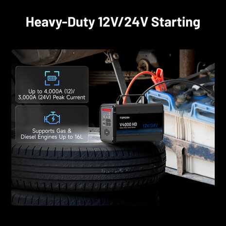 Topdon V4000 HD startbooster