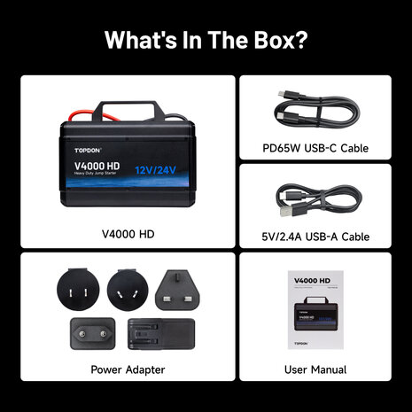 Topdon V4000 HD startbooster